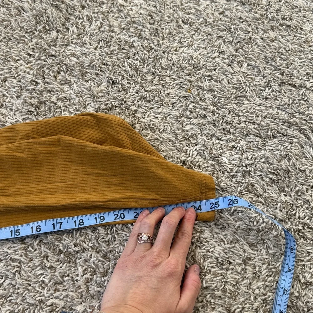 Old Navy Pajama Pant Cropped Sunday Sleep Mustard Yellow Size Medium - Picture 10 of 12